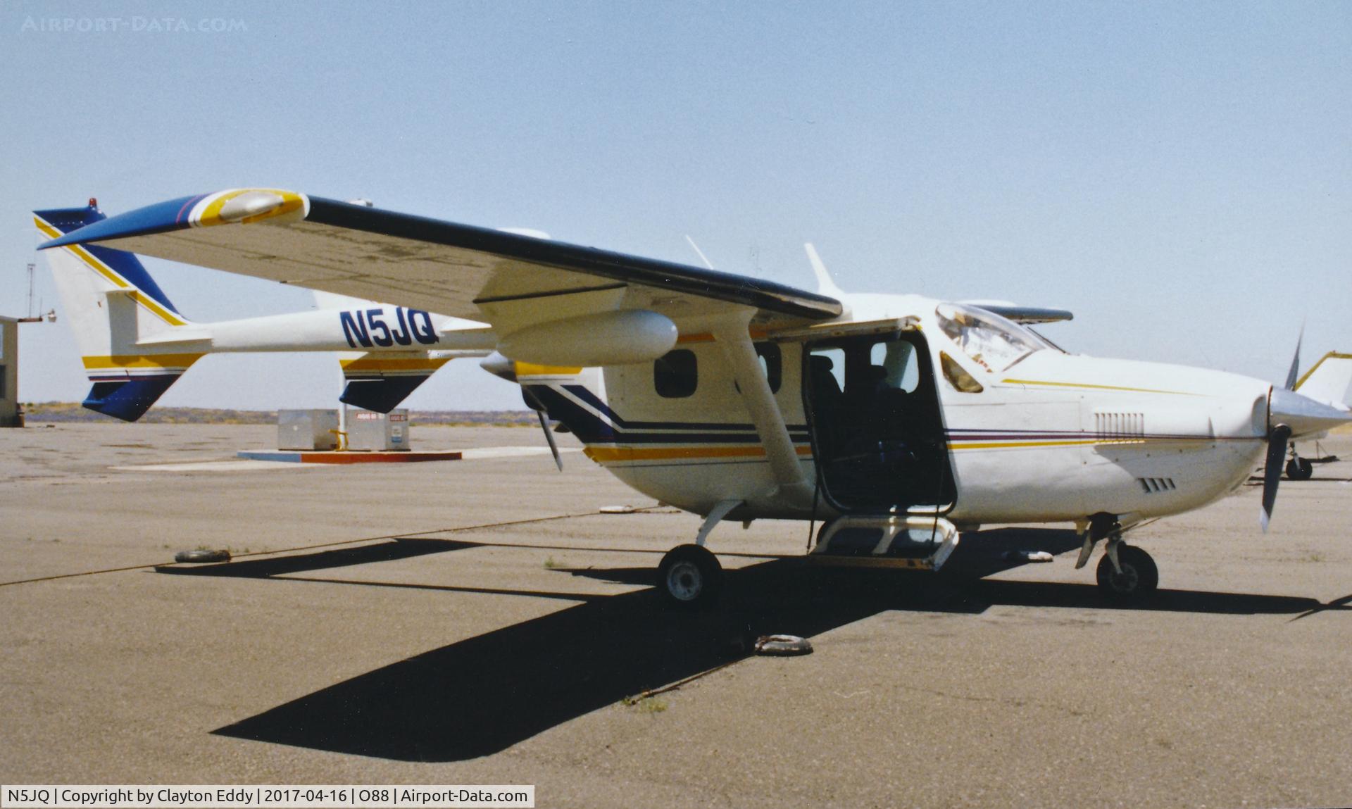 N5JQ, Cessna P337H C/N P3370328, Old Rio Vista Airport in California. 1970's or 1980's