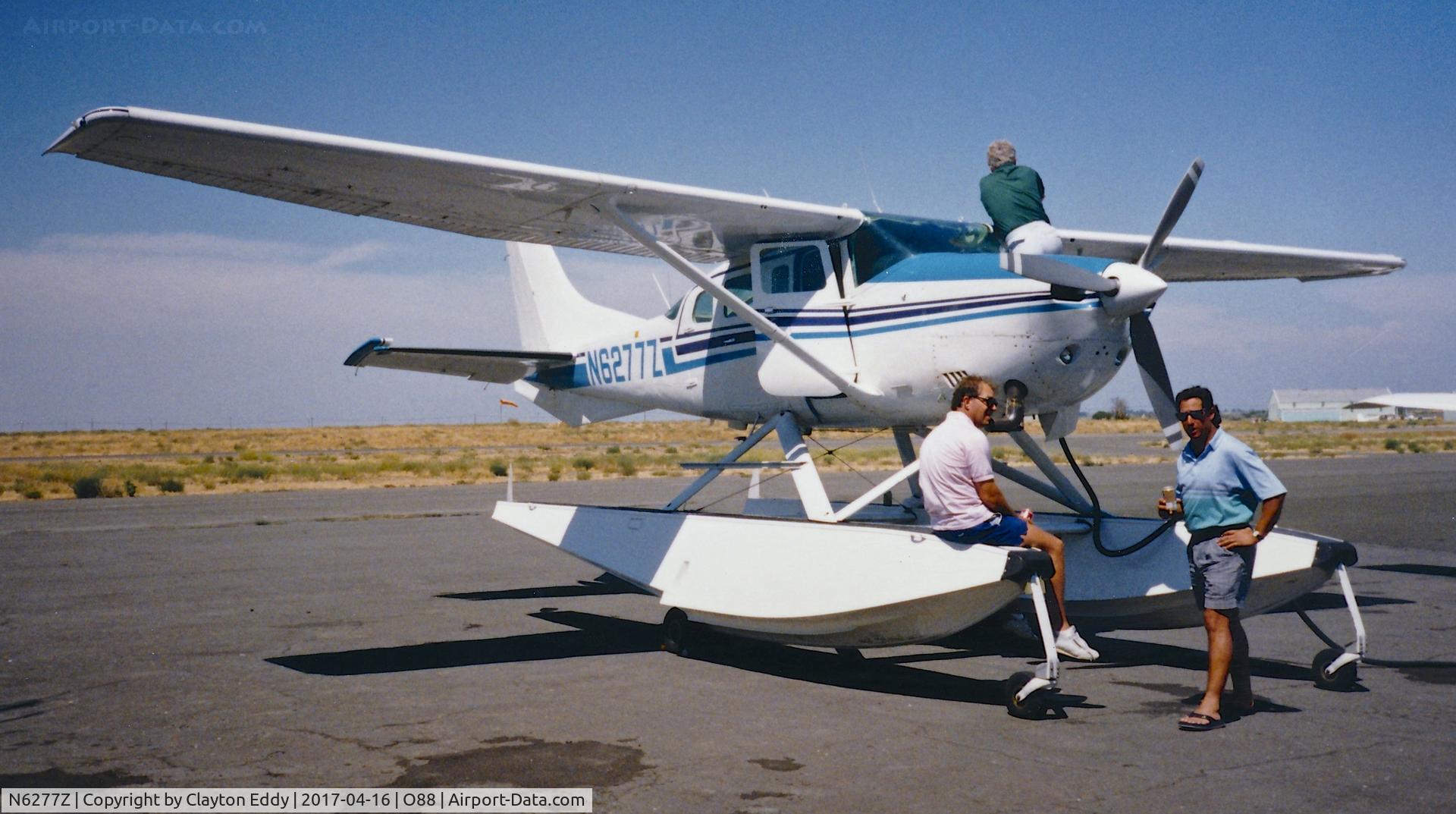 N6277Z, 1979 Cessna TU206G Turbo Stationair C/N U20606211, Old Rio Vista Airport California 1980's?