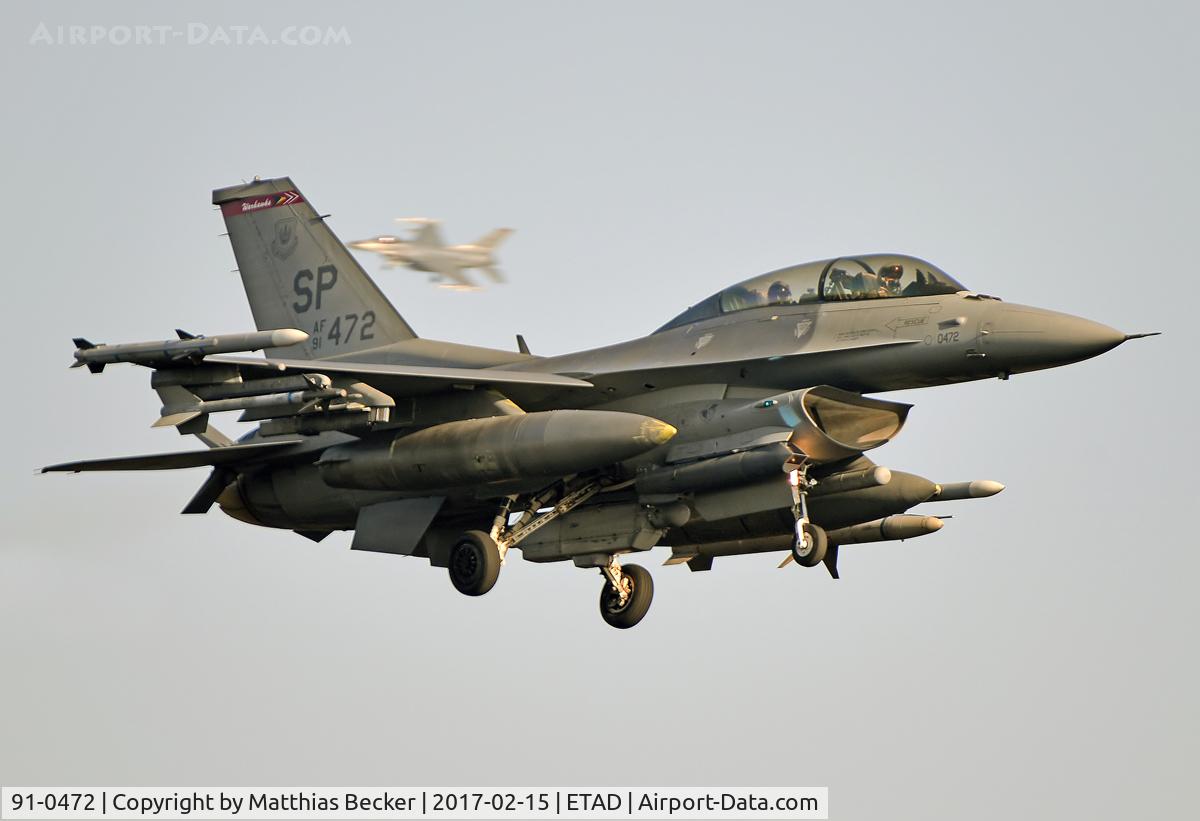 91-0472, General Dynamics F-16D Fighting Falcon C/N CD-27, 91-0472
