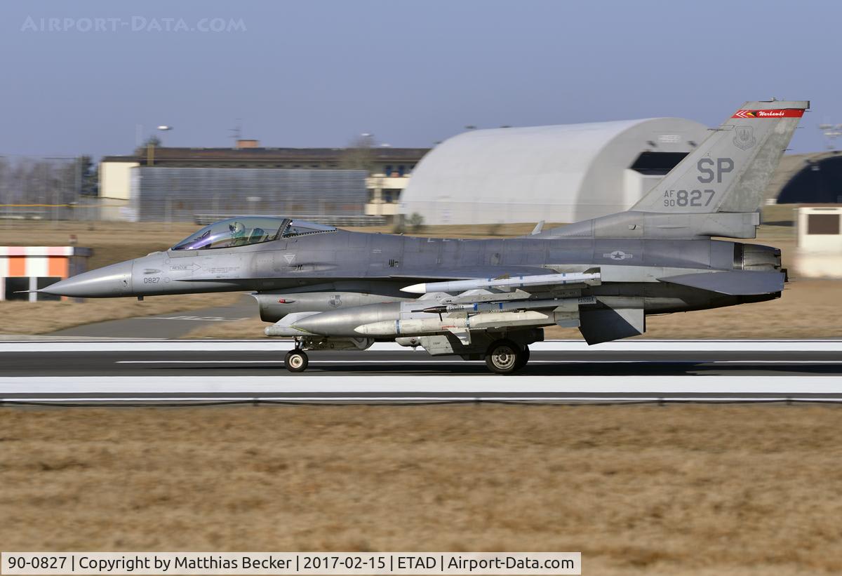 90-0827, 1990 General Dynamics F-16CM Fighting Falcon C/N CC-27, 90-0827