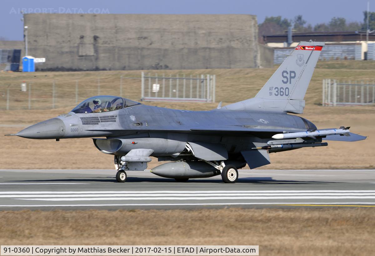 91-0360, 1993 General Dynamics F-16CJ Fighting Falcon C/N CC-58, 91-0360