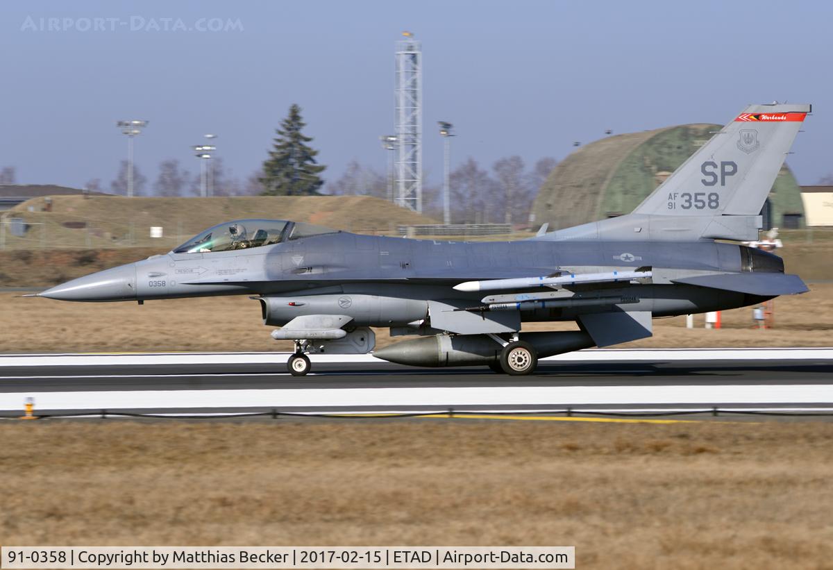 91-0358, 1993 General Dynamics F-16CJ Fighting Falcon C/N CC-56, 91-0358