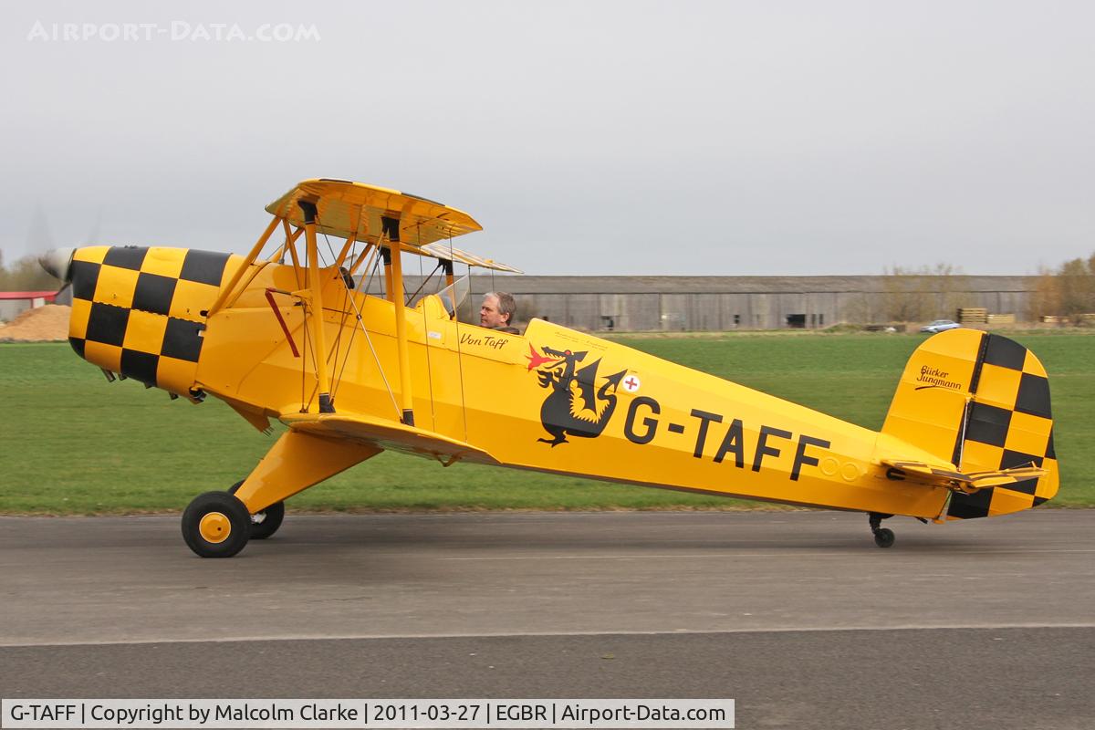 G-TAFF, 1957 CASA 1-131E Jungmann C/N 1129, CASA 1-131E-3B Jungmann at Breighton Airfield's All Comers Spring Fly-In. March 27th 2011.