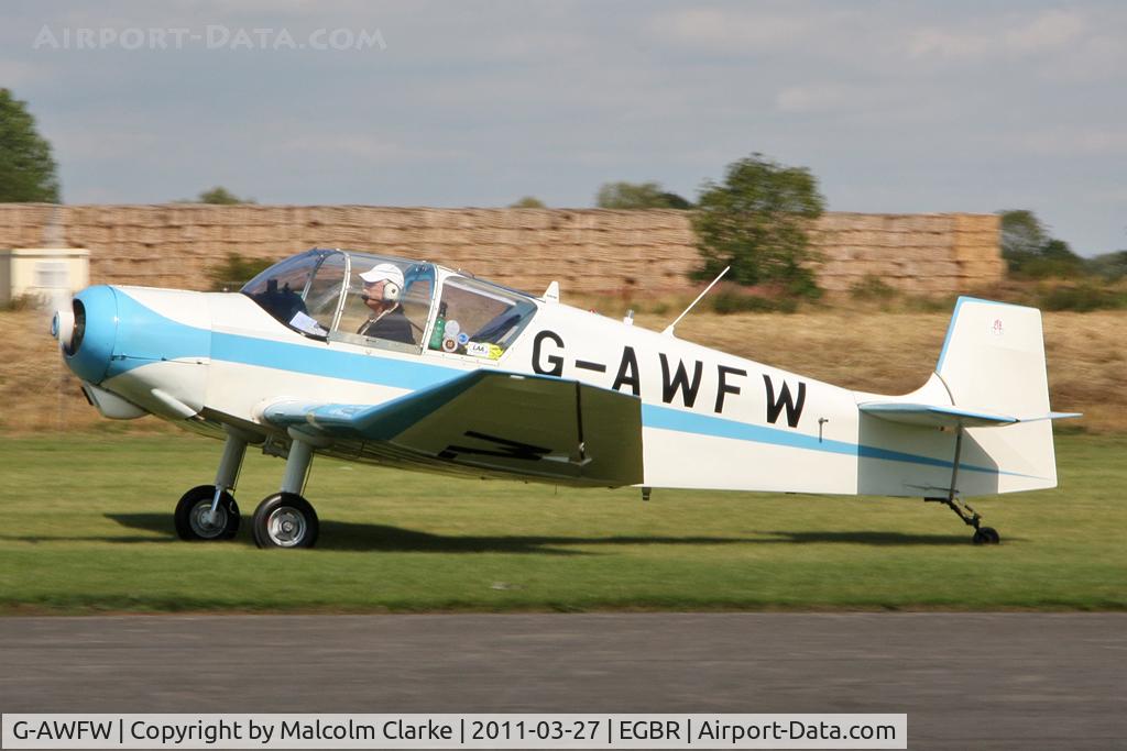 G-AWFW, 1957 SAN Jodel D-117 C/N 599, Jodel_D-117 at Breighton Airfield's All Comers Spring Fly-In. March 27th 2011.