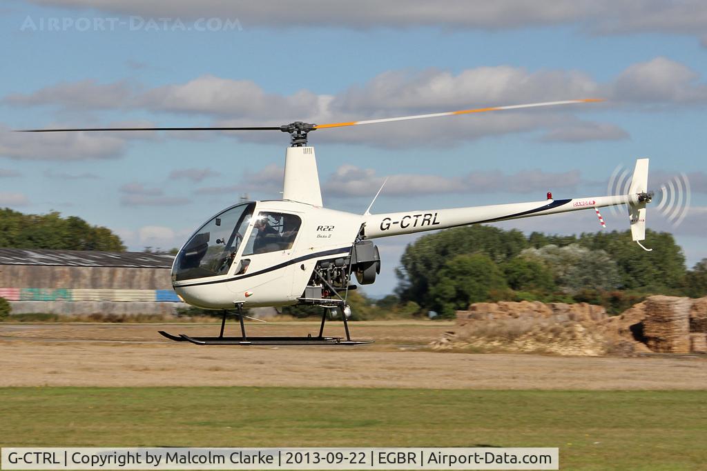 G-CTRL, 2004 Robinson R22 Beta C/N 3601, Robinson R22 Beta at Breighton Airfield's Helicopter Fly-In. September 22nd 2013.