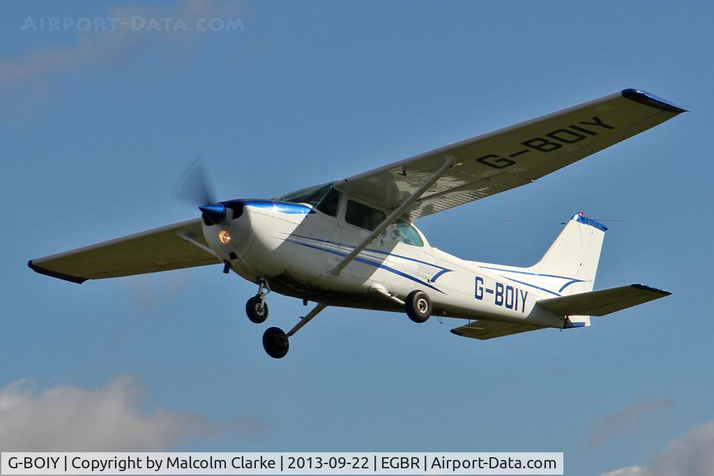 G-BOIY, 1976 Cessna 172N C/N 172-67738, Cessna 172N Skyhawk at Breighton Airfield's Helicopter Fly-In. September 22nd 2013.