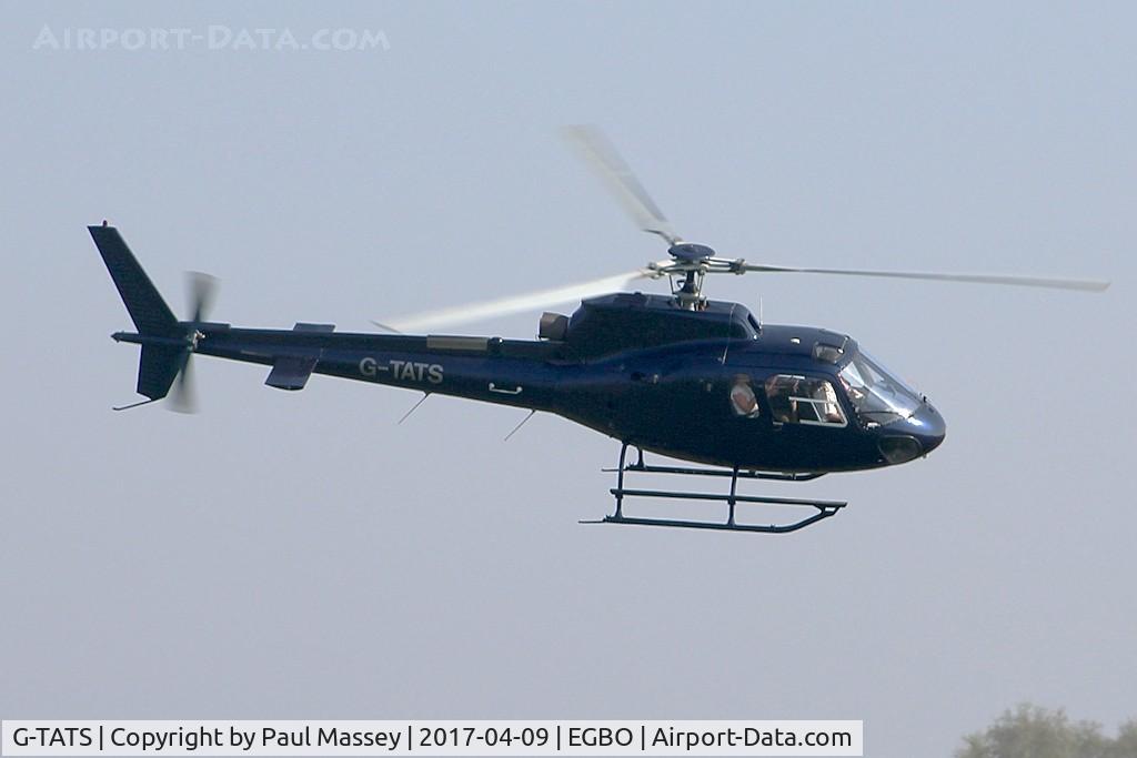 G-TATS, 1986 Aerospatiale AS-350BA Écureuil C/N 1905, Giving pleasure flights. Ex:-F-GHSN,N37AW.