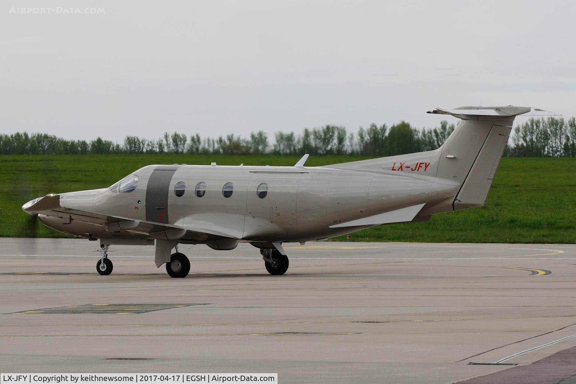 LX-JFY, 2016 Pilatus PC 12/47E C/N 1542, Nice late visitor.