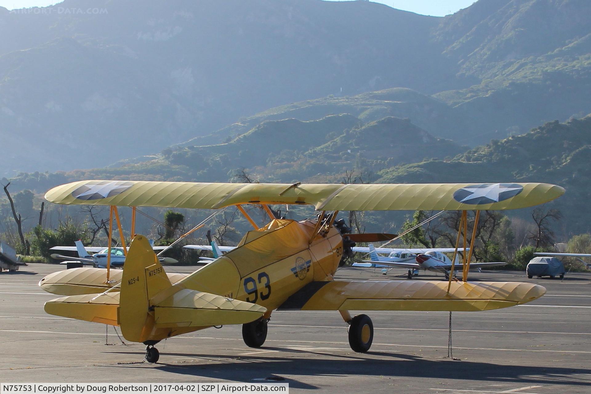 N75753, 1942 Boeing A75N1 (PT17) C/N 75-3521, 1942 Boeing Stearman A75N1 (PT-17) as Navy N2S-4, Continental W670 220 Hp radial