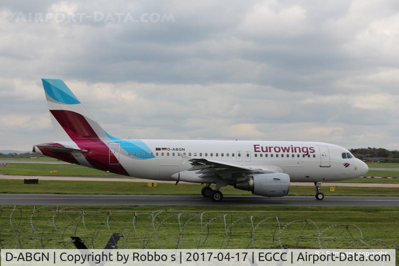 D-ABGN, 2008 Airbus A319-112 C/N 3661, D-ABGN Airbus A319 of Eurowings at Manchester Airport.