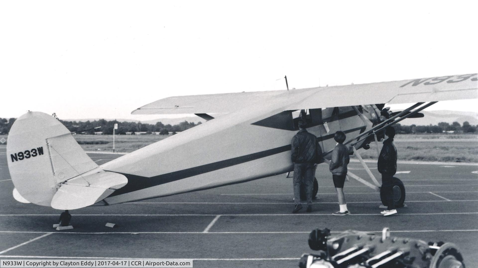 N933W, 1930 Stinson SM-7B C/N M3006, Buchanan Field Concord Airport California. 1966.