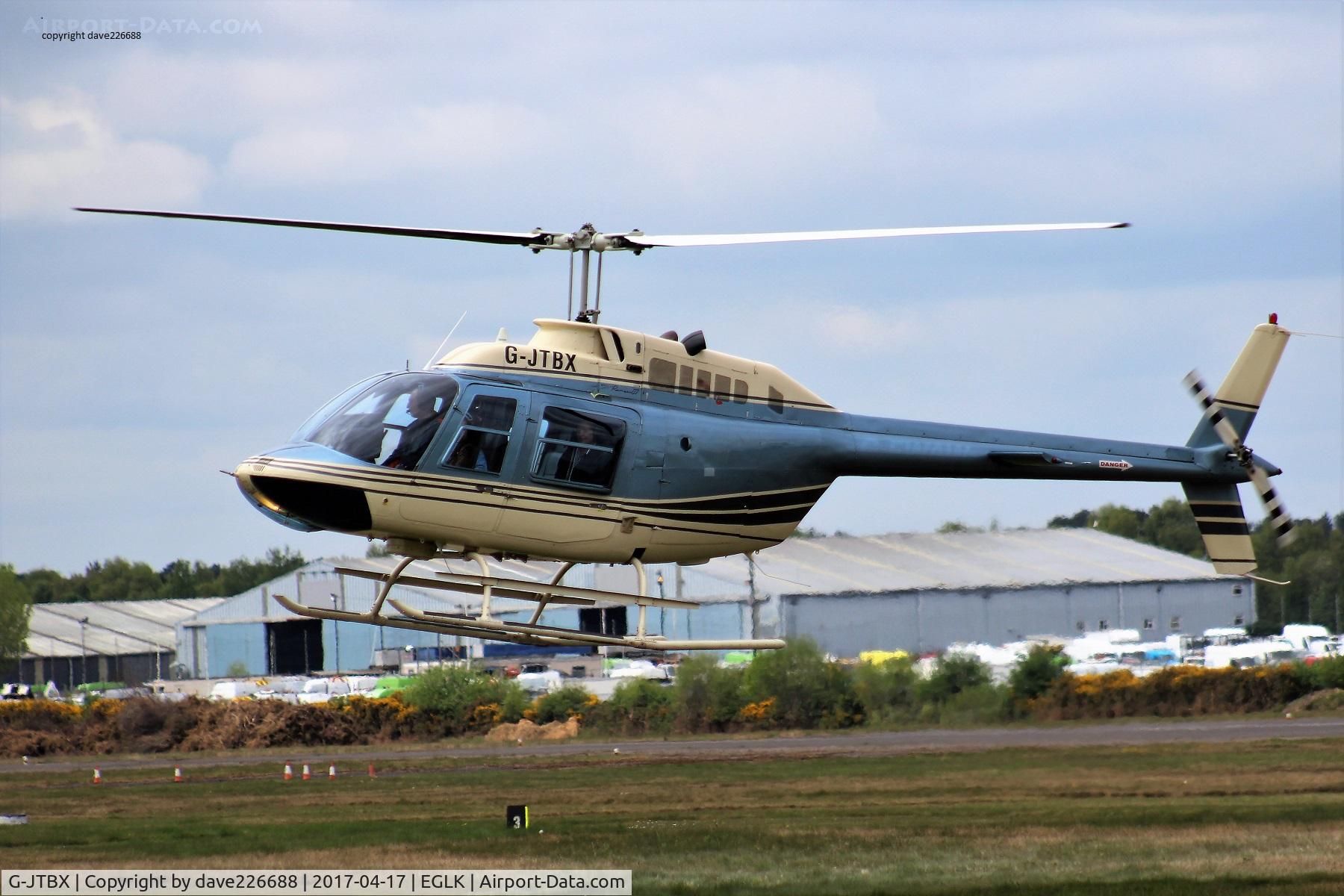 G-JTBX, 1987 Bell 206B-3 JetRanger III C/N 3955, G JTBX at Blackbushe BBS
