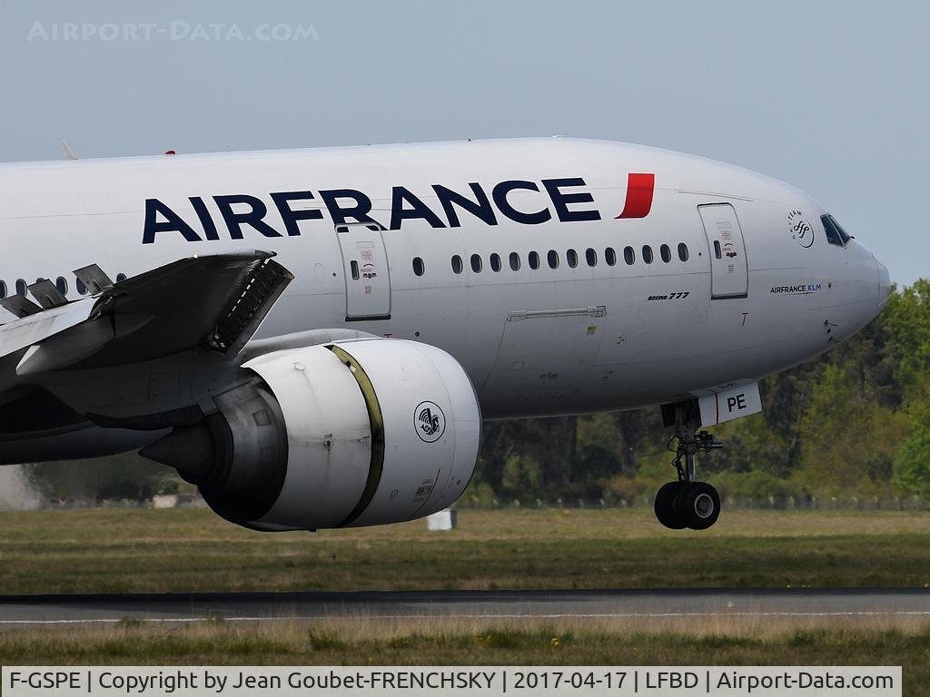 F-GSPE, 1999 Boeing 777-228/ER C/N 29006, AFR376S from Paris CDG to Sabena Tecknics