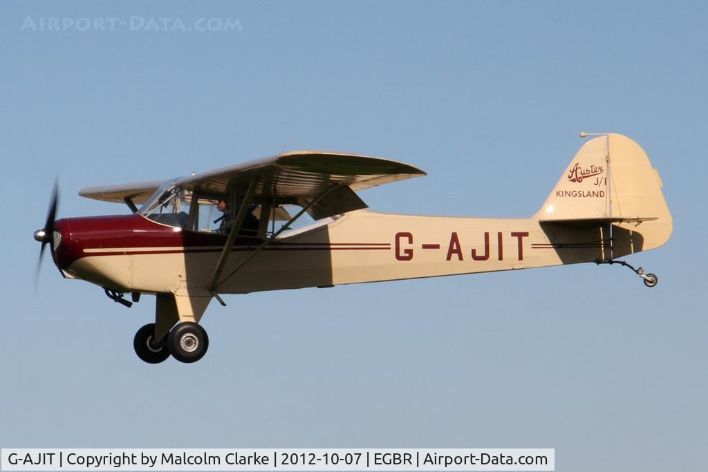 G-AJIT, 1946 Auster J-1 Kingsland C/N 2337, Auster J-1 Kingsland at Breighton Airfield's Hibernation Fly-In. October 7th 2012.