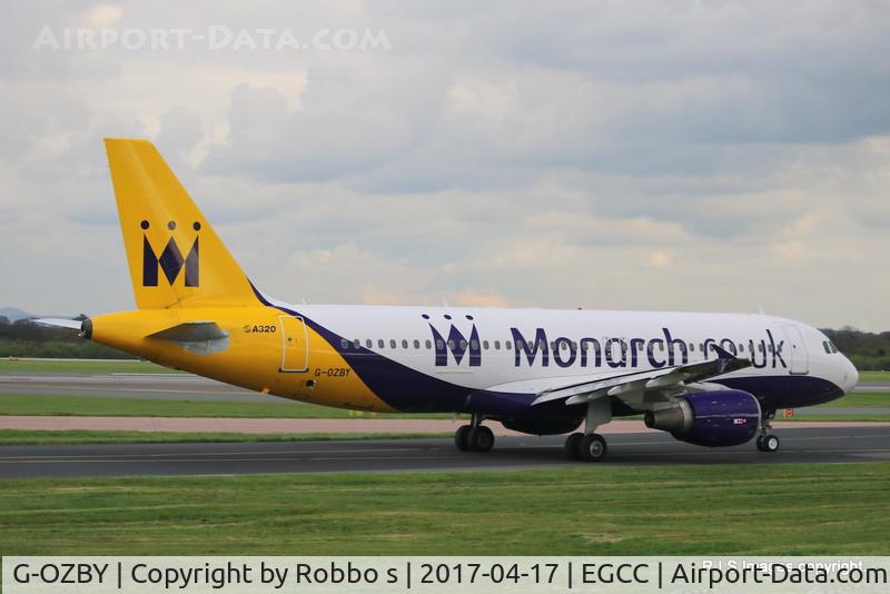 G-OZBY, 2000 Airbus A320-214 C/N 1320, G-OZBY Airbus A320 of Monarch Airlines seen at Manchester Airport.