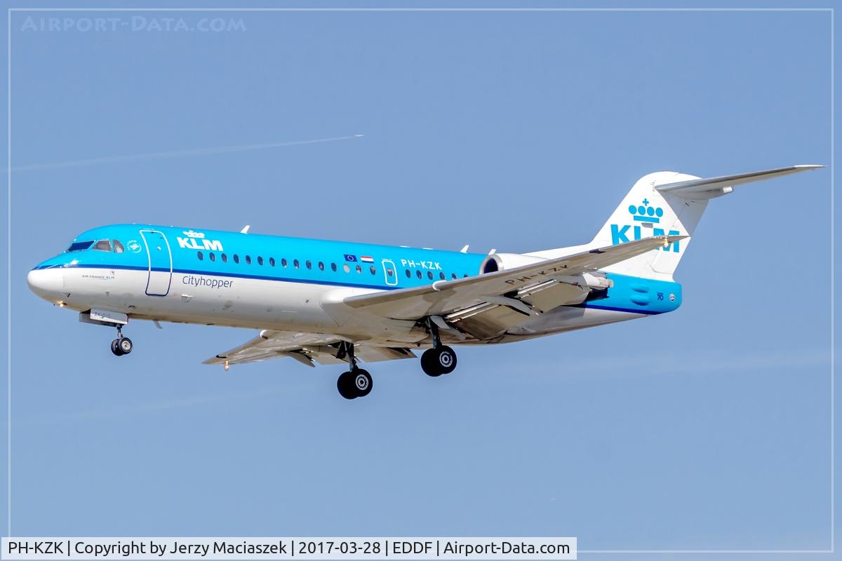 PH-KZK, 1997 Fokker 70 (F-28-0070) C/N 11581, Fokker 70