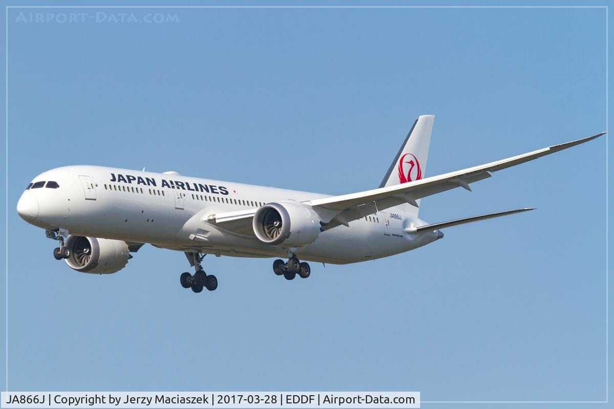 JA866J, 2016 Boeing 787-9 Dreamliner Dreamliner C/N 35423, Boeing 787-9 Dreamliner