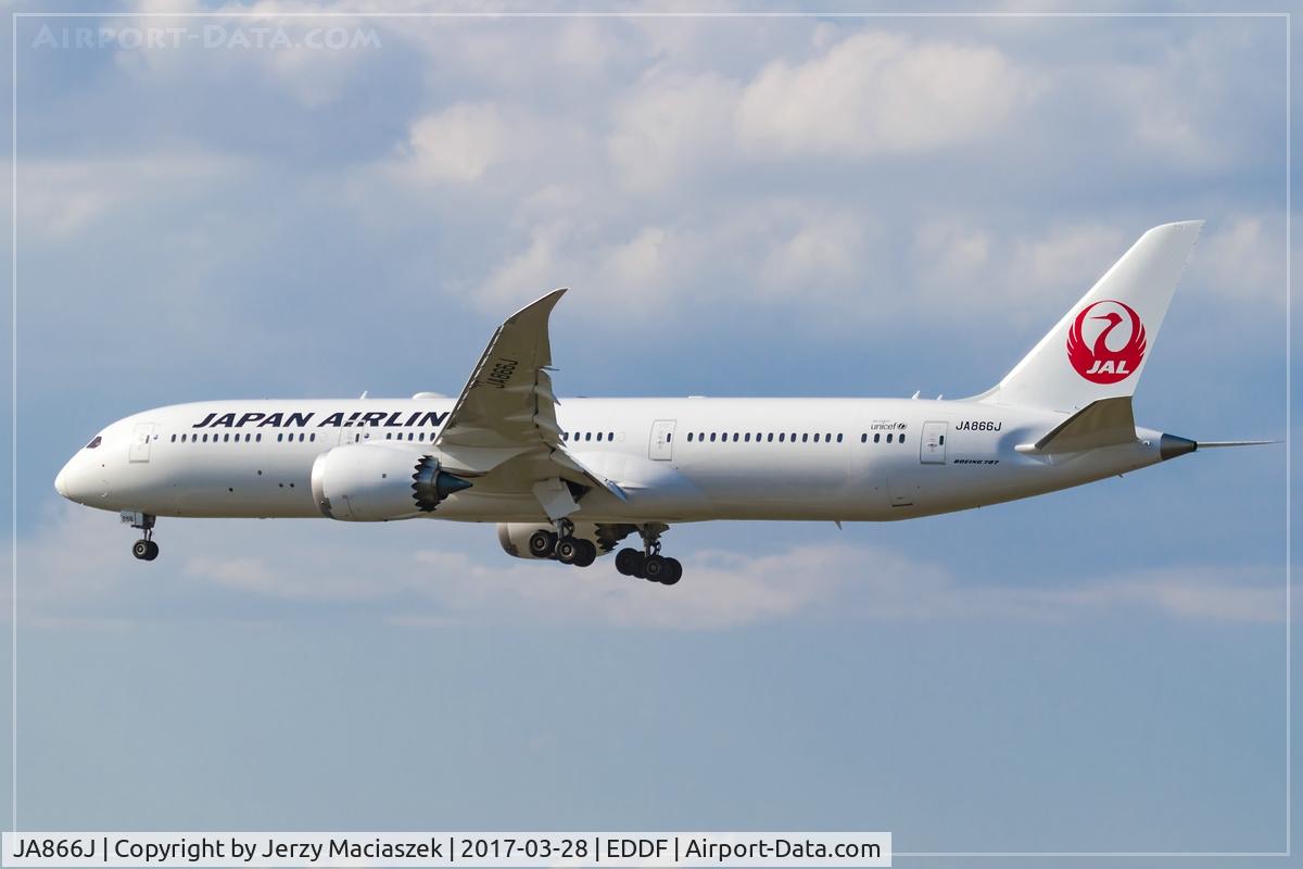 JA866J, 2016 Boeing 787-9 Dreamliner Dreamliner C/N 35423, Boeing 787-9 Dreamliner