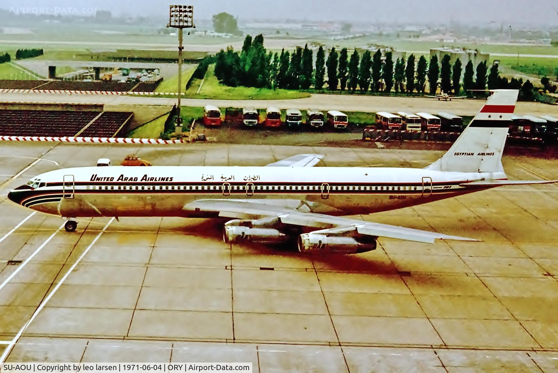 SU-AOU, 1968 Boeing 707-366C C/N 19844, Paris Orly 4.6.1971