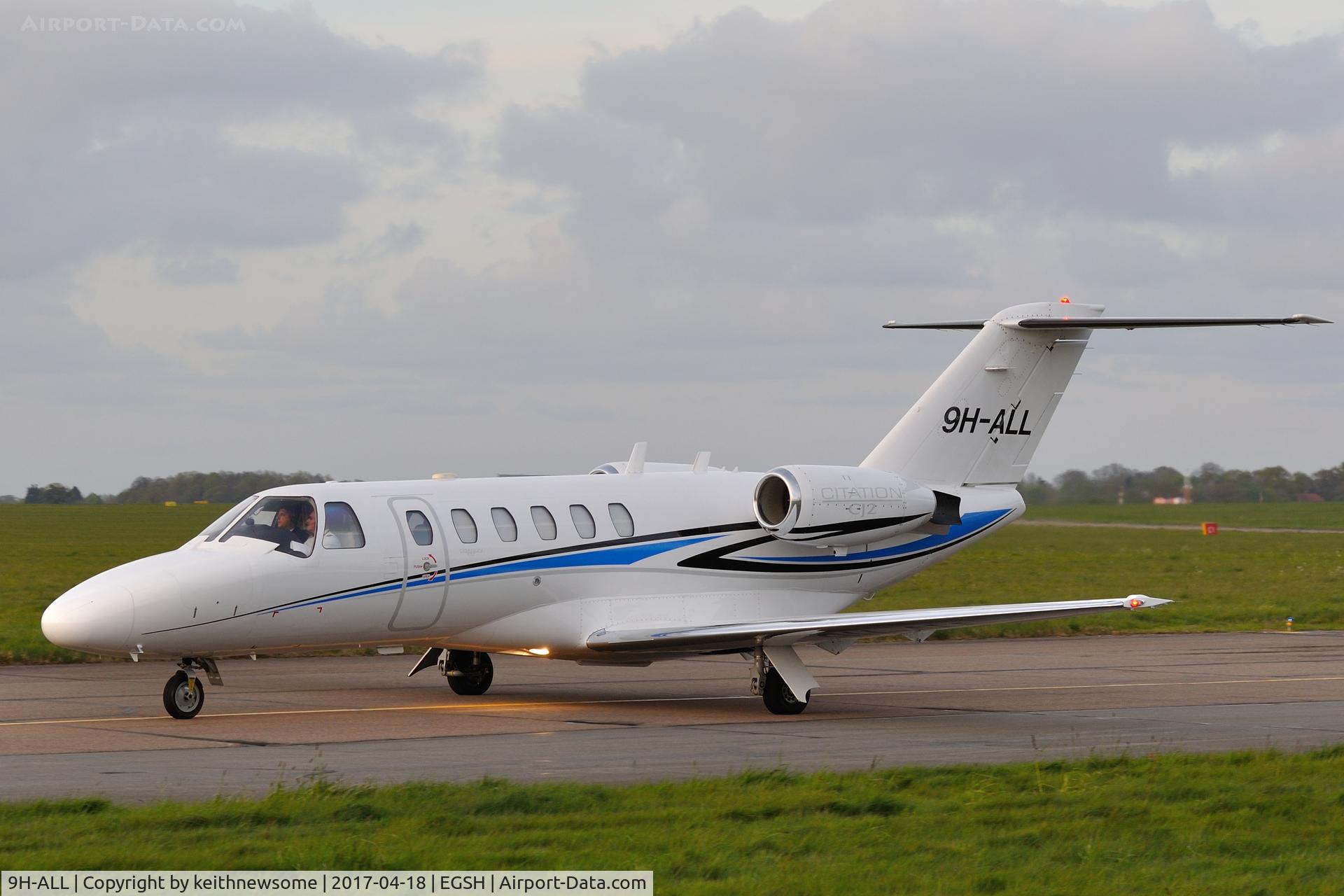 9H-ALL, 2000 Cessna 525A CitationJet CJ2 C/N 525A-0005, Late evening visitor.