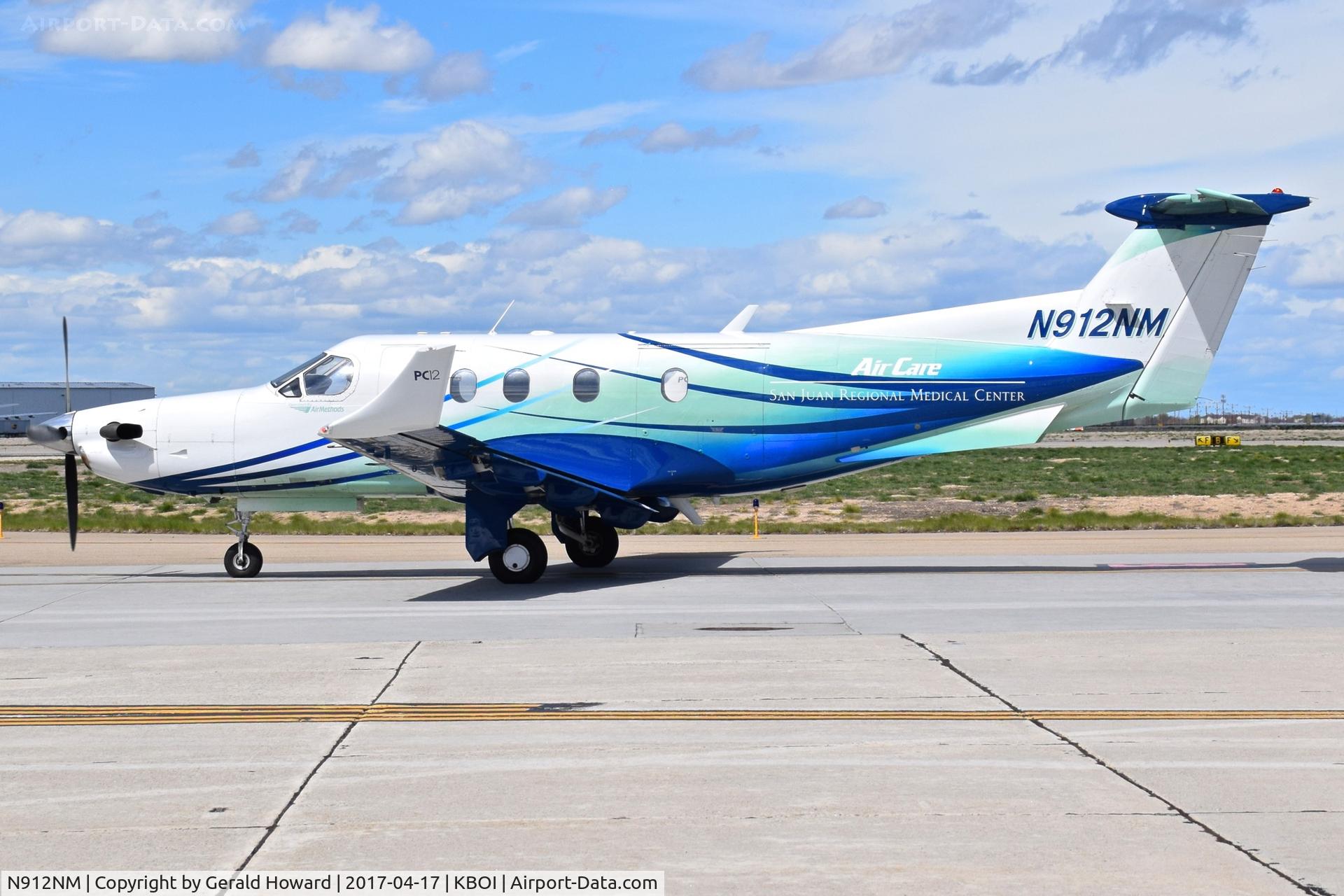 N912NM, 1997 Pilatus PC-12/45 C/N 169, Taxiing to the south GA ramp.