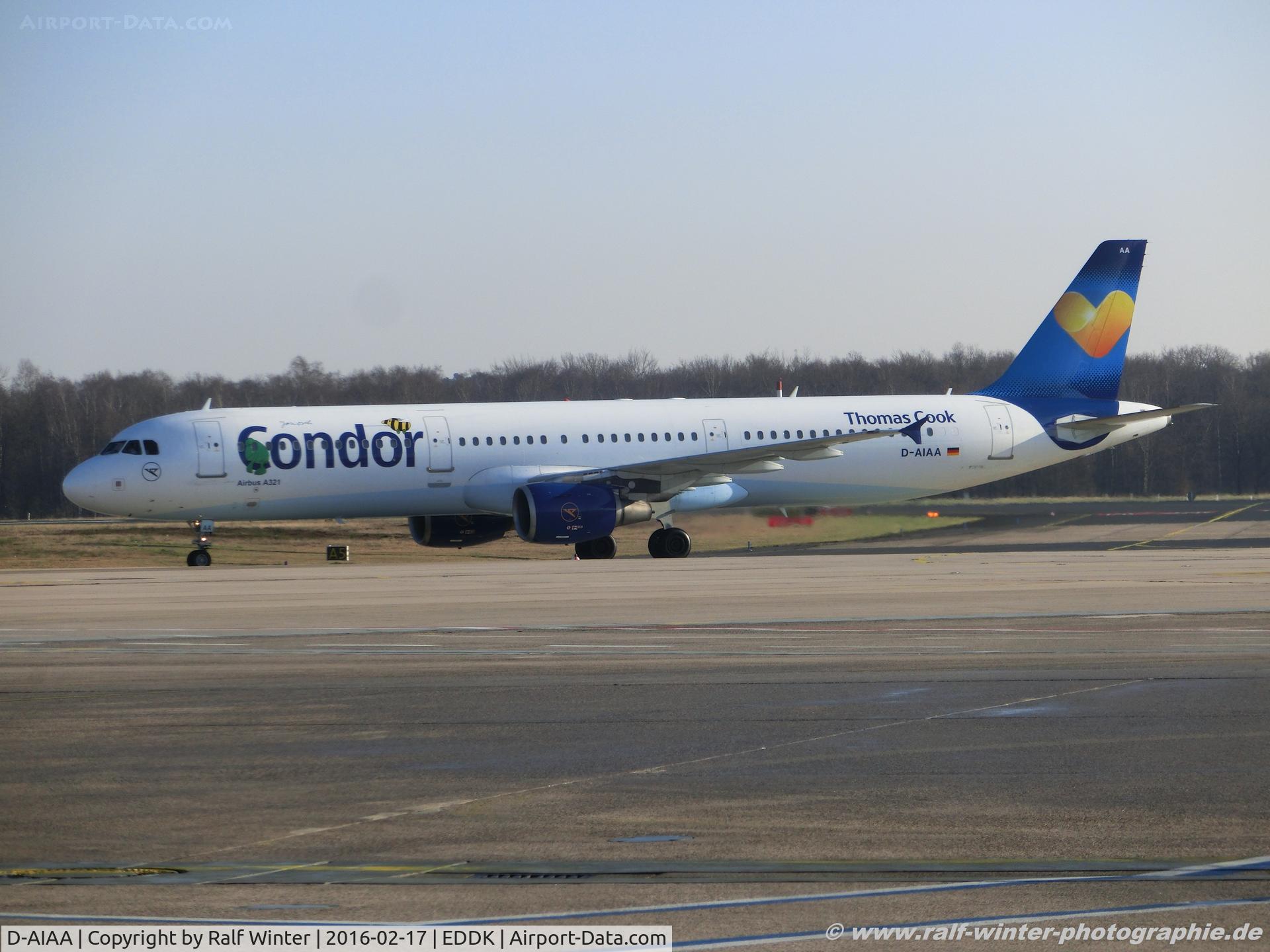 D-AIAA, 2001 Airbus A321-211 C/N 1607, Airbus A321-211 - DE CFG Condor - 1607 - D-AIAA - 17.02.2016 - CGN