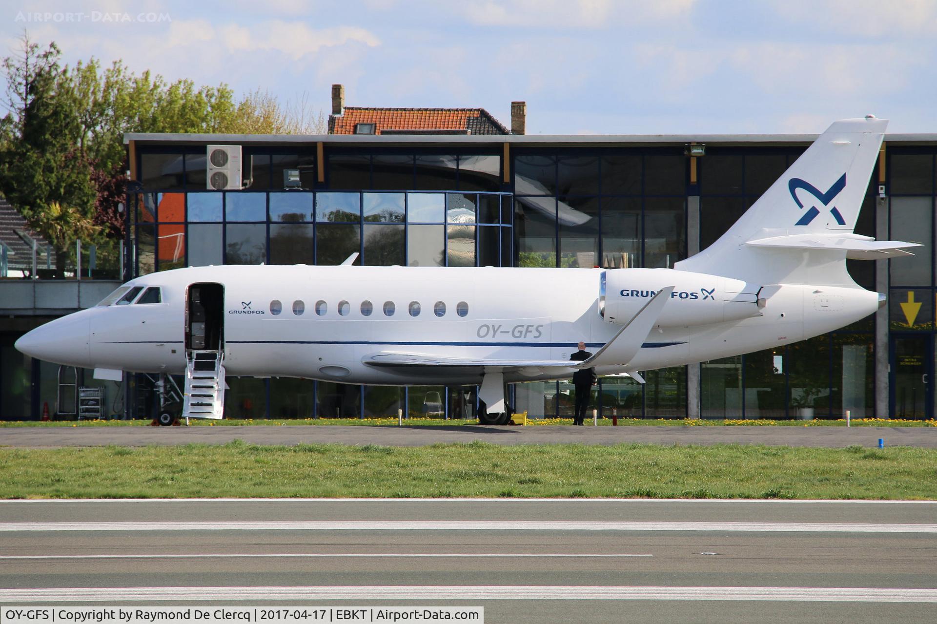 OY-GFS, 2016 Dassault Falcon 2000LXS C/N 314, At Wevelgem.