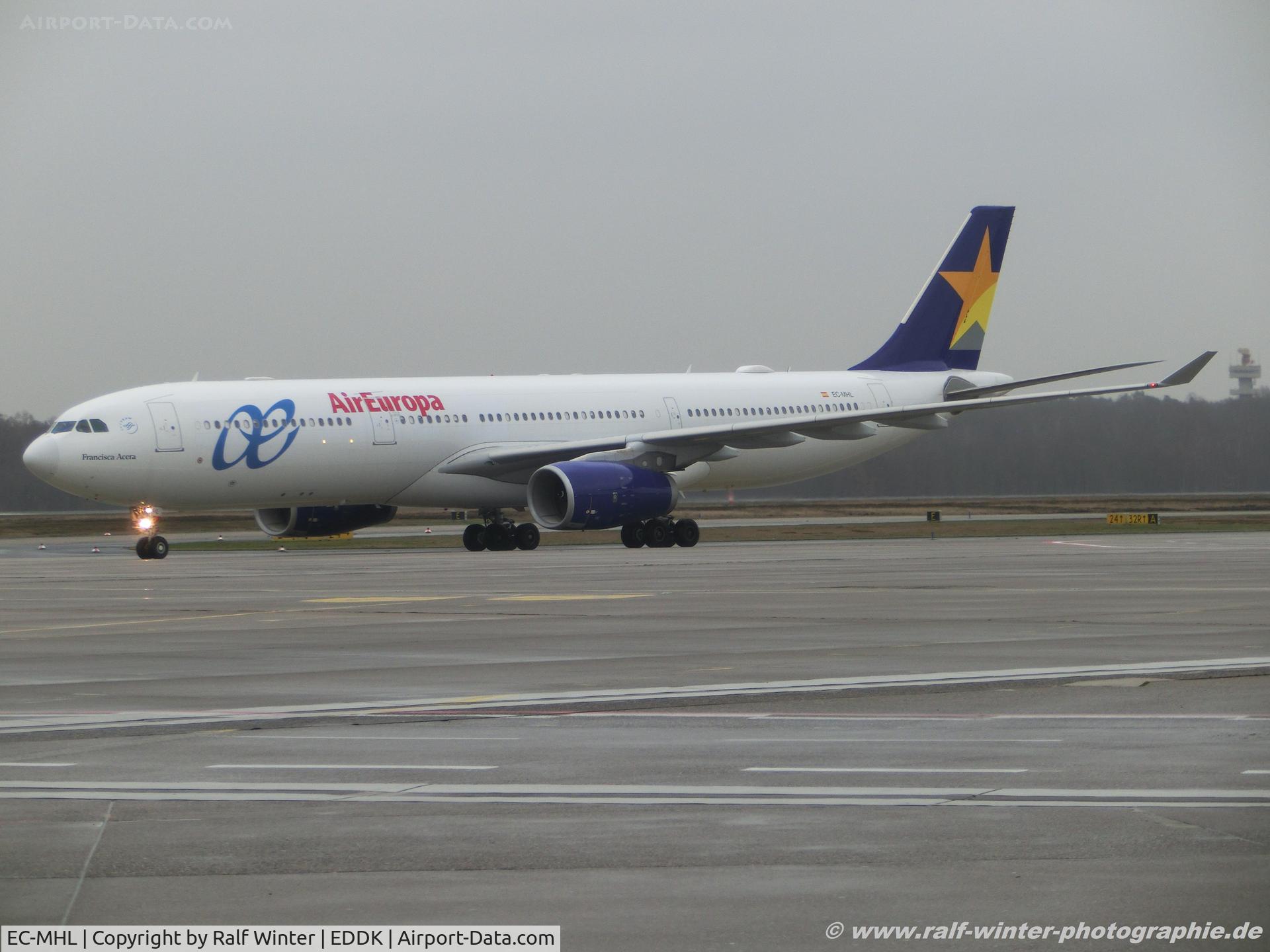 EC-MHL, 2014 Airbus A330-343 C/N 1574, Airbus A330-343 - UX AEA Air Europa 'Francisca Acera' - 1574 - EC-MHL - CGN