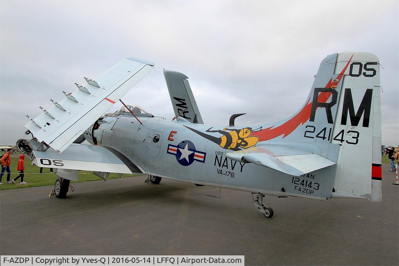 F-AZDP, Douglas AD-4N Skyraider C/N 7449, Douglas AD-4NA Skyraider, Static display, La Ferté-Alais (LFFQ) Air show 2016