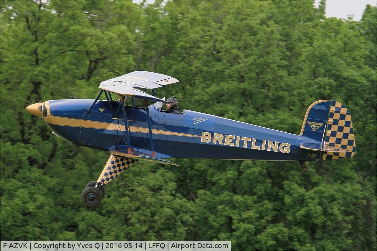 F-AZVK, 1935 Bucker Bu-131 Jungmann C/N 27, Bucker Bu-131 Jungmann, Take off rwy 28, La Ferté-Alais (LFFQ) air show 2016
