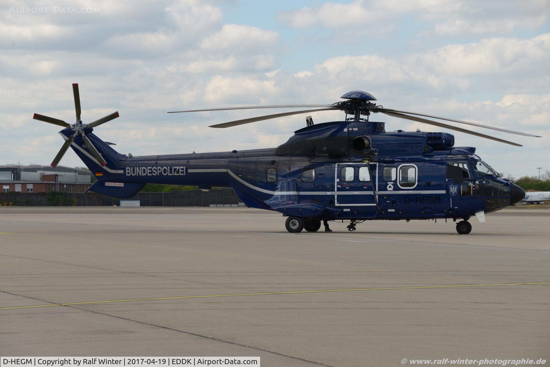 D-HEGM, Eurocopter AS-332L-1 Super Puma C/N 2774, Aerospatiale AS332L1 Super Puma - Bundespolizei - D-HEGM - 2774 - 19.04.2017 - CGN