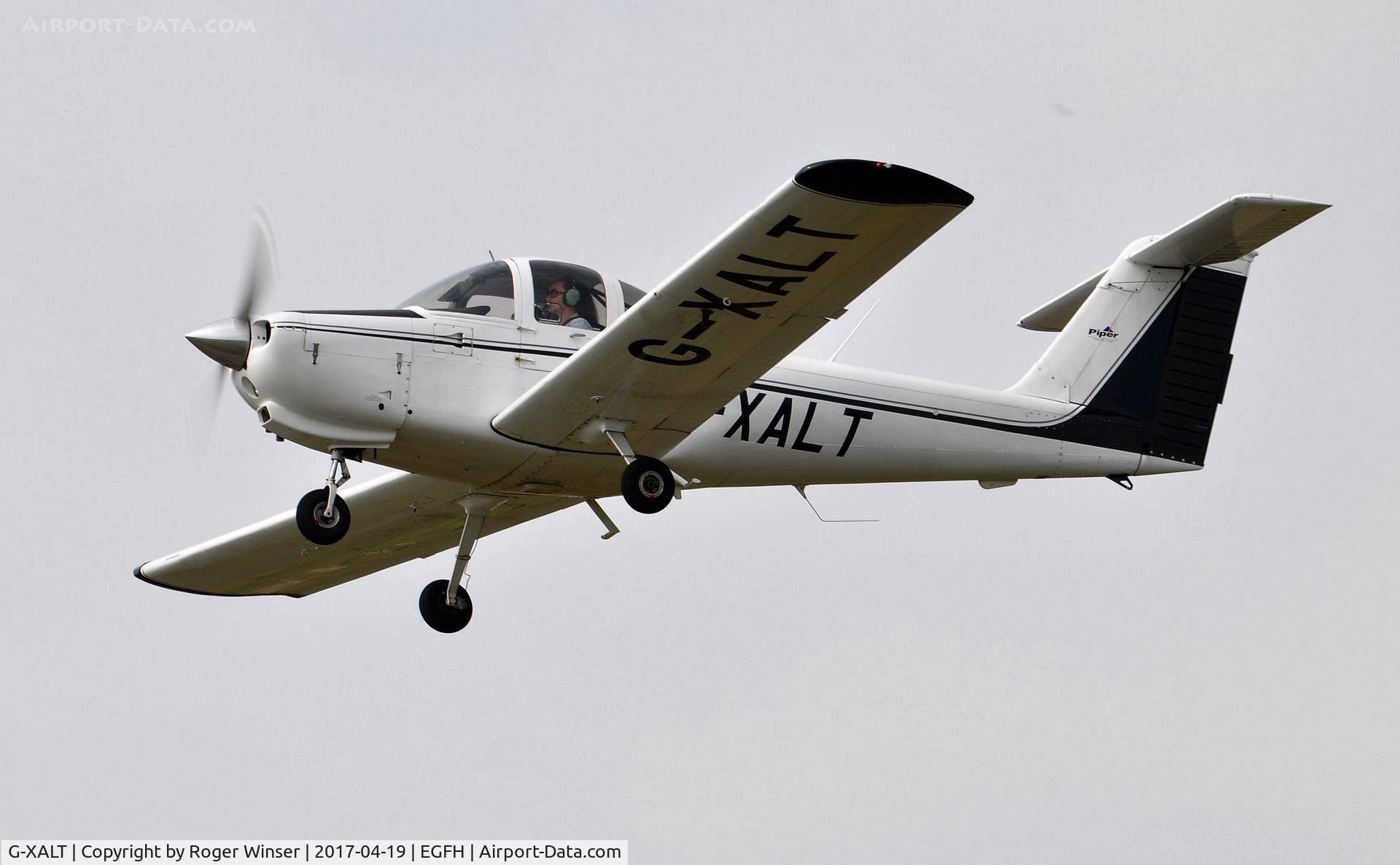 G-XALT, 1979 Piper PA-38-112 Tomahawk Tomahawk C/N 38-79A0801, Resident Tomahawk operated by Cambrian Flying Club departing Runway 22.