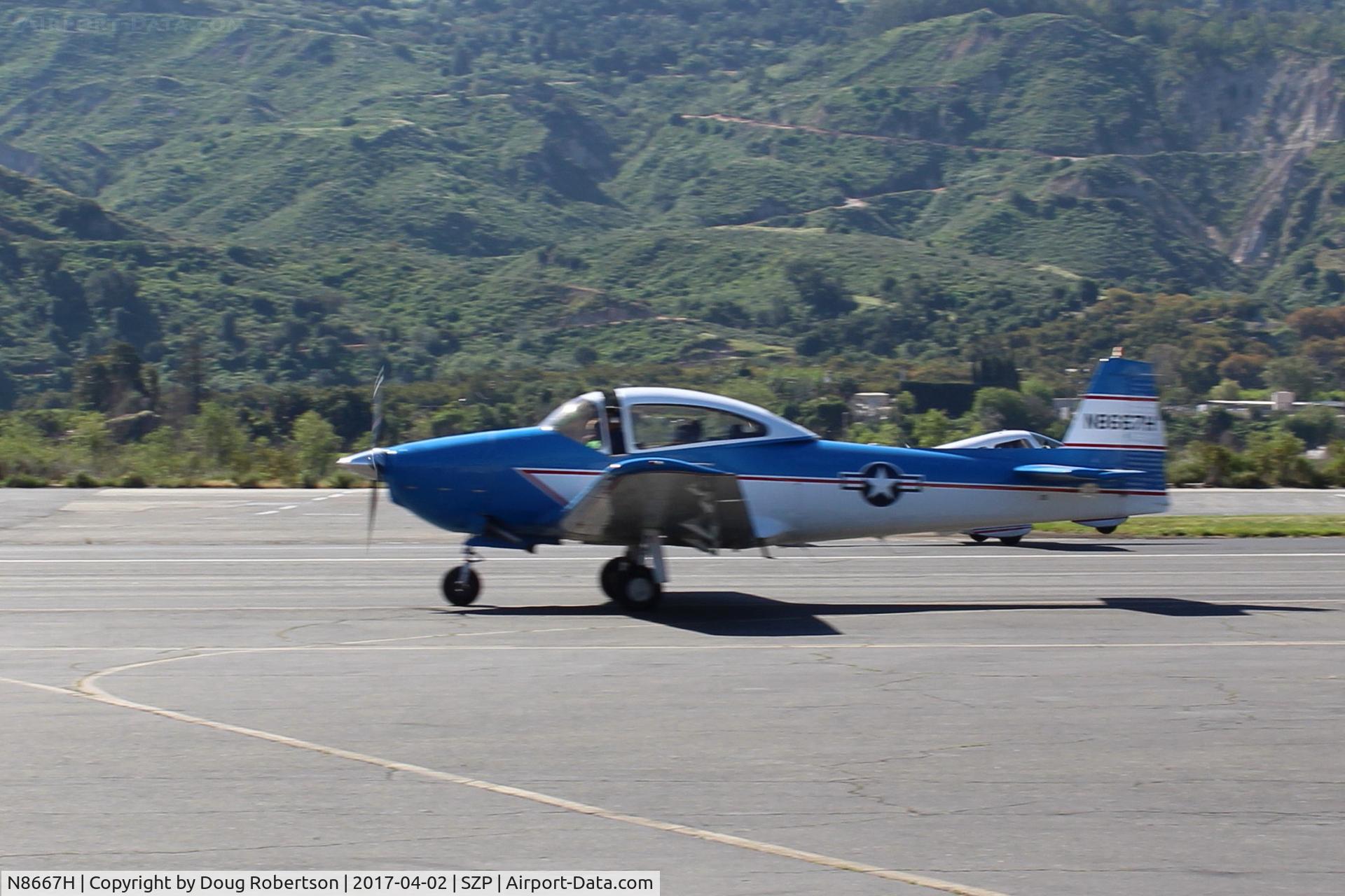 N8667H, 1947 North American Navion C/N NAV-4-667, 1947 North American NAVION, Continental IO-520 285 Hp upgrade, Taxi back, Young Eagles flight