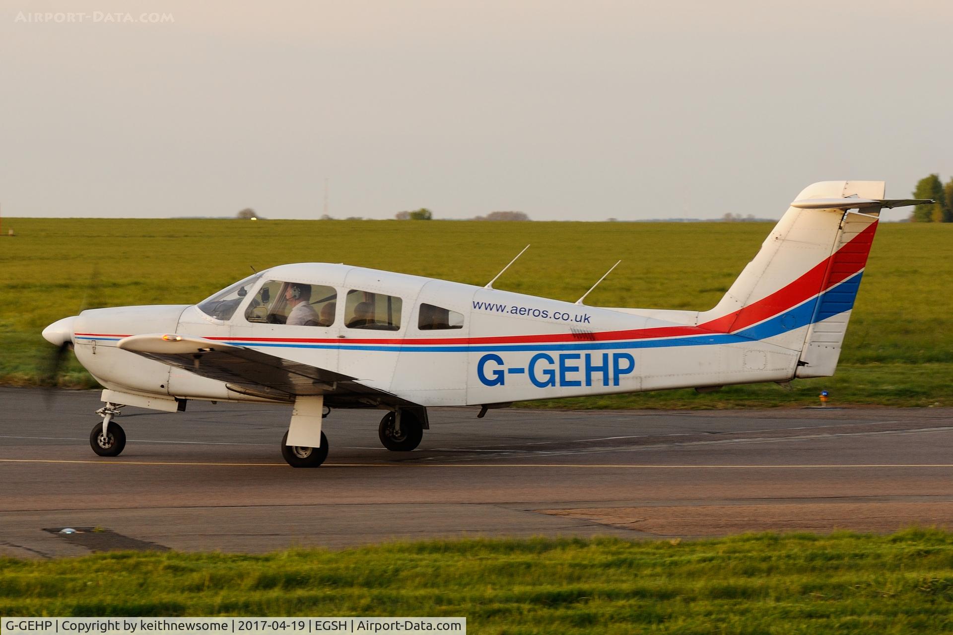 G-GEHP, 1982 Piper PA-28RT-201 Arrow IV C/N 28R-8218014, Late evening arrival.