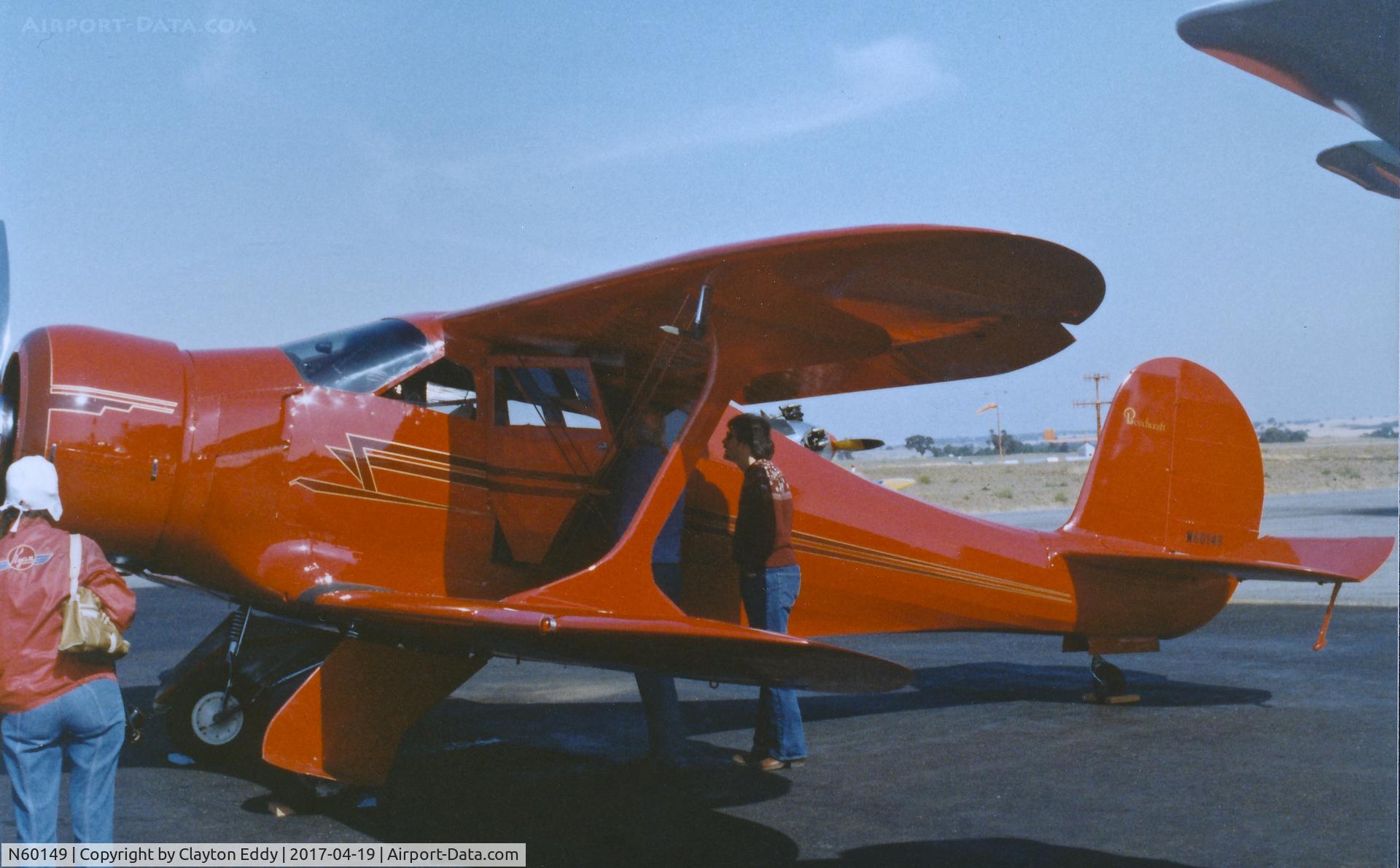 N60149, 1943 Beech D17S Staggerwing C/N 4867, California July 1982.
