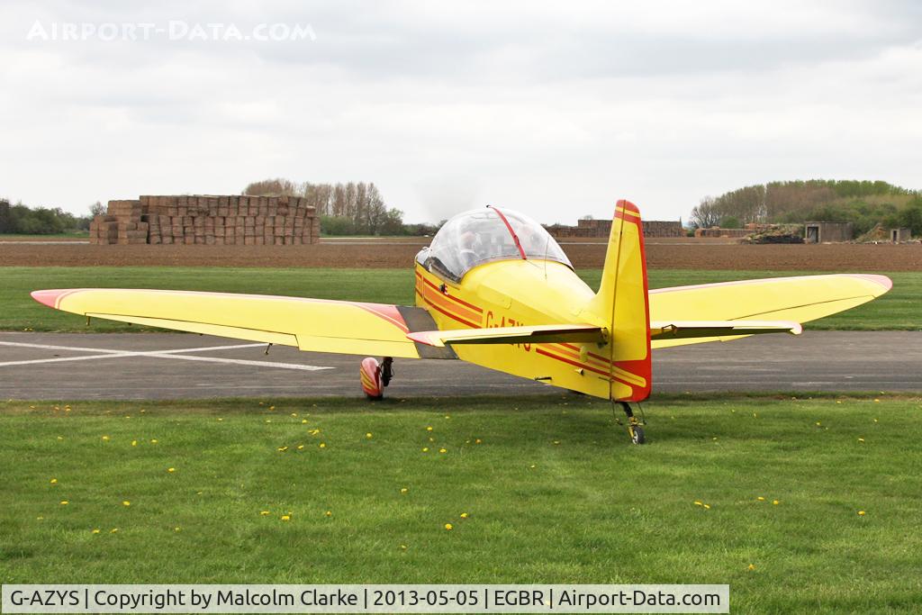 G-AZYS, 1961 Scintex CP-301C-1 Emeraude C/N 568, Scintex CP-301C-1 Emeraude at Breighton Airfield's May-hem Fly-In. Mat 5th 2013.