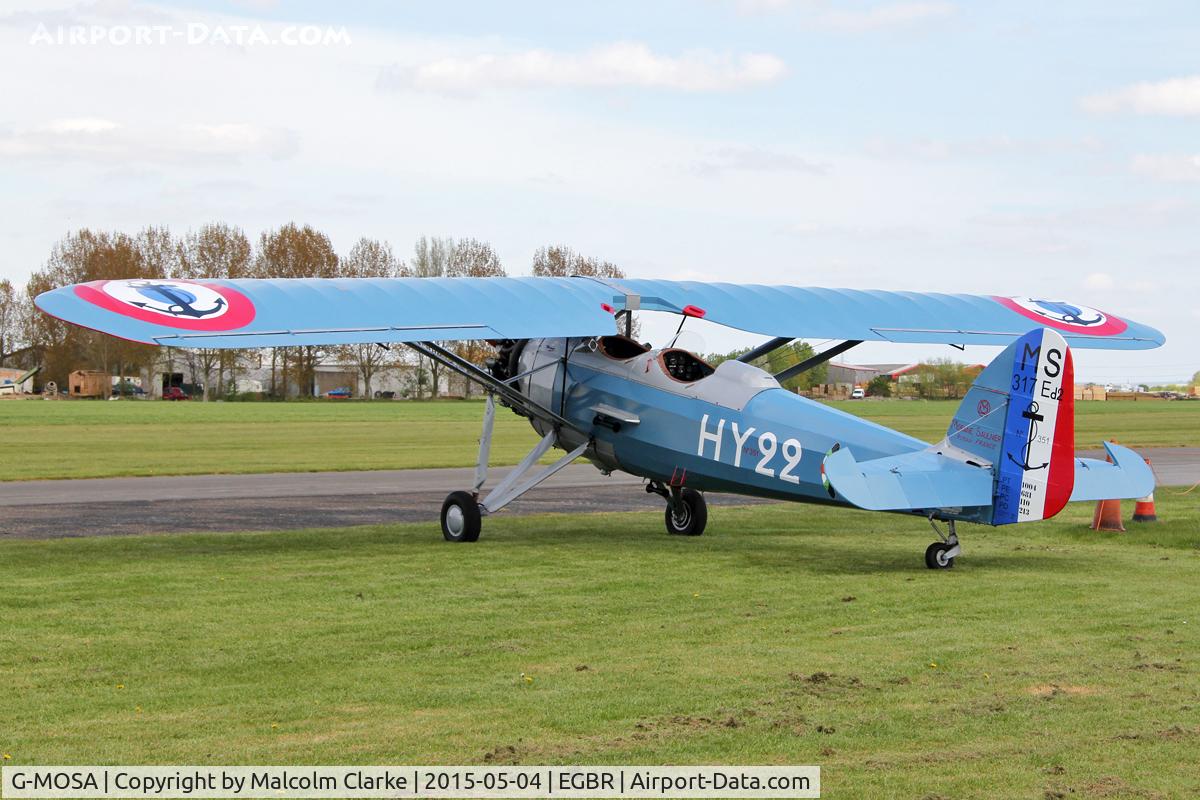G-MOSA, 1952 Morane-Saulnier MS.317 C/N 351, Morane-Saulnier MS.317 at Breighton Airfield's Auster Fly-In. May 4th 2015.