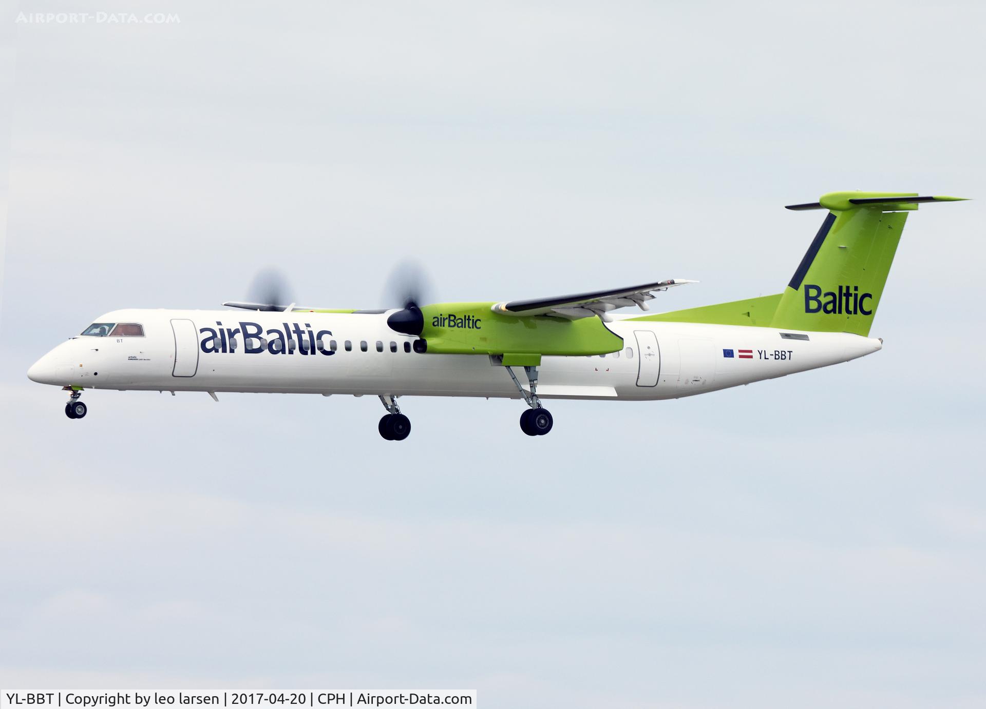 YL-BBT, 2013 De Havilland Canada DHC-8-402 Q400 Dash 8 C/N 4438, Copenhagen 20.4.2017