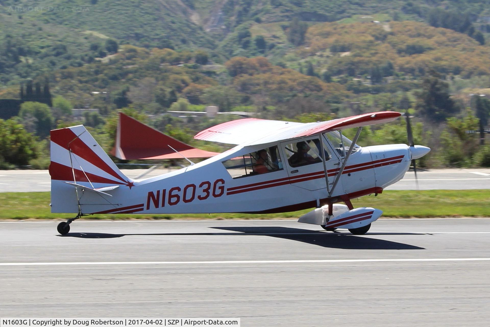 N1603G, 1968 Champion 7ECA Citabria C/N 609, 1968 Champion 7ECA CITABRIA, Lycoming O-235 115 Hp, landing roll Rwy 22