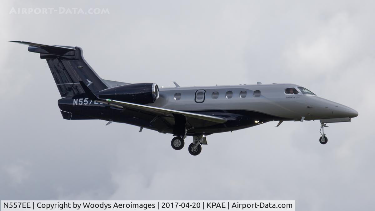 N557EE, 2016 Embraer EMB-505 Phenom 300 C/N 50500357, Arriving at KPAE