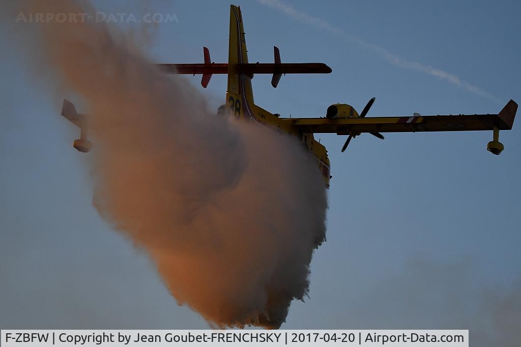 F-ZBFW, 1995 Canadair CL-215-6B11 CL-415 C/N 2014, Pélican 38 (Parempyure fire near Bordeaux, last drop)