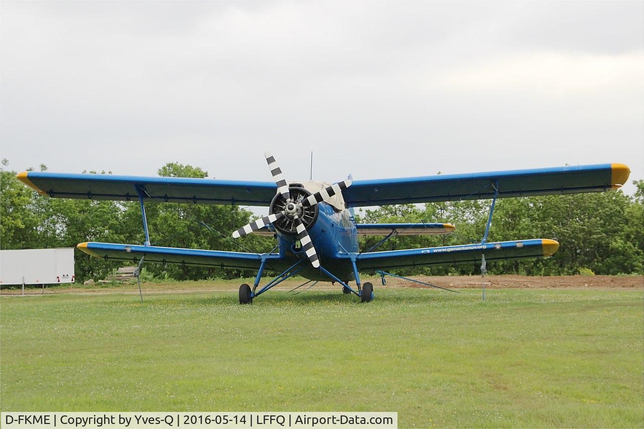 D-FKME, 1957 Antonov An-2 C/N 1G17805, Antonov An-2, Parked, La Ferté-Alais airfield (LFFQ) Air show 2016