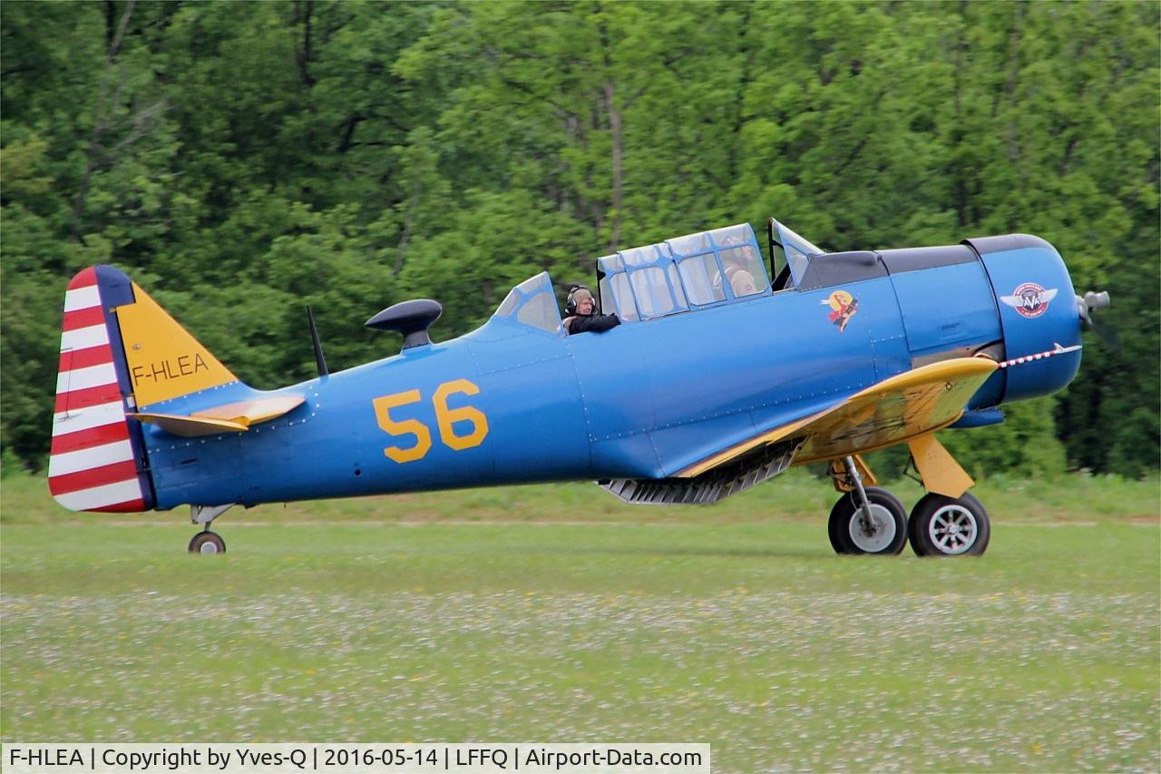 F-HLEA, North American T-6G Texan C/N 168-160, North American T-6G Texan, Taxiing to parking area, La Ferté-Alais airfield (LFFQ) Air show 2016