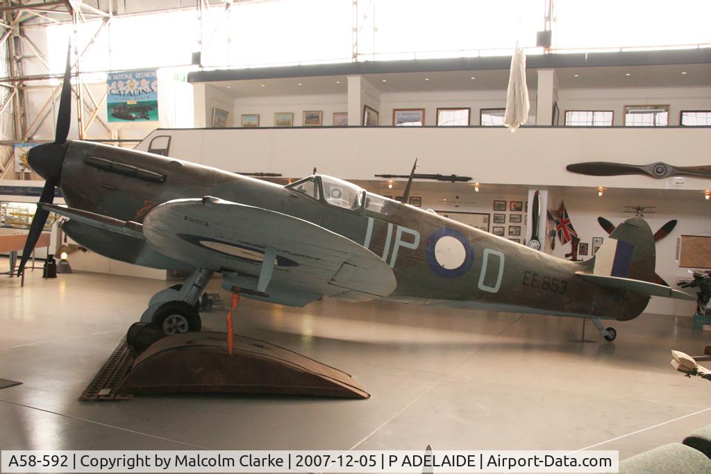 A58-592, 1942 Supermarine 349 Spitfire F.Vc C/N WASP/20/484, Supermarine Spitfire Vc at the South Australian Aviation Museum, Port Adelaide, South Australia. December 5th 2007.