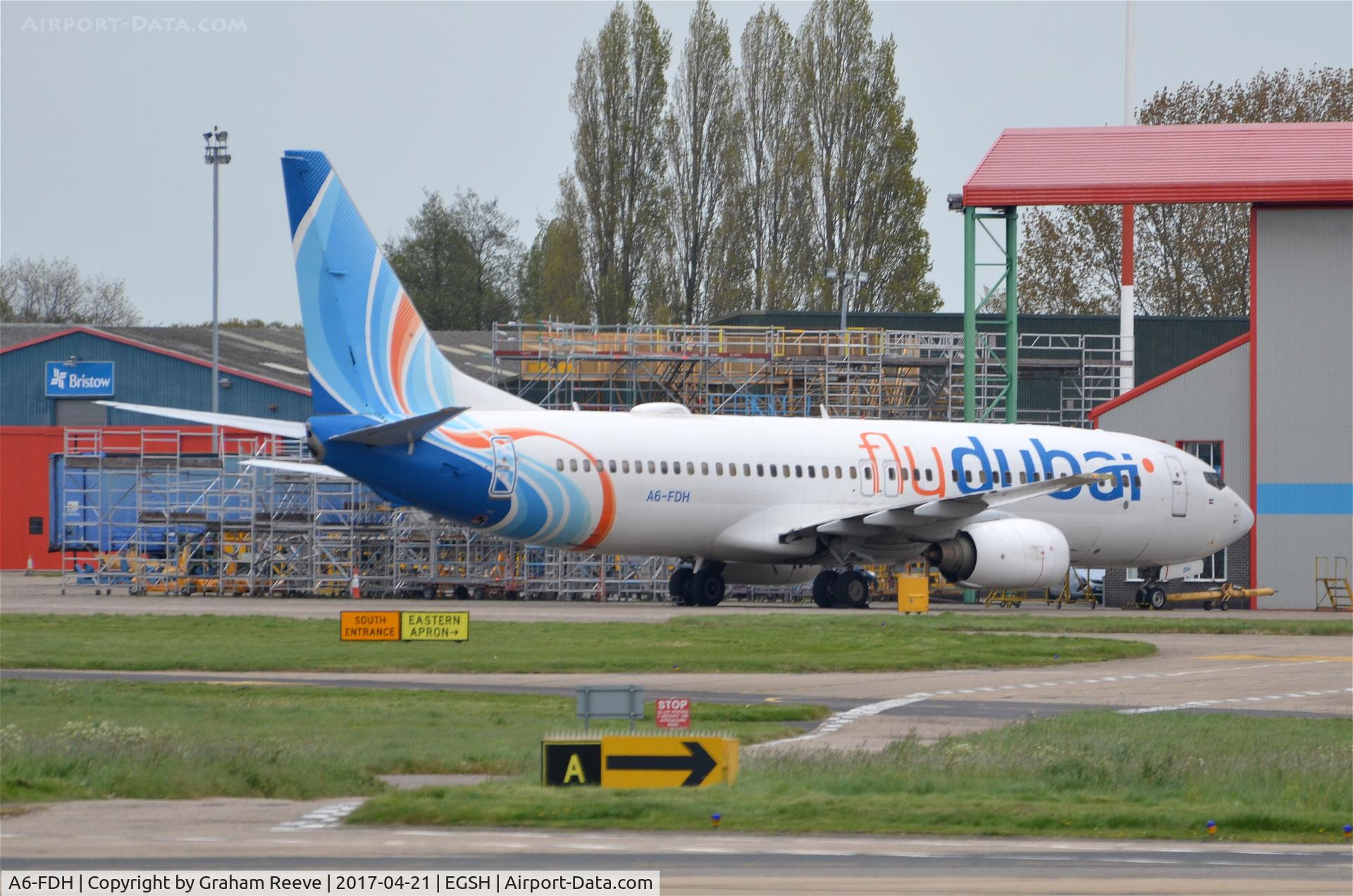 A6-FDH, 2010 Boeing 737-8KN C/N 31716, Parked at Norwich.