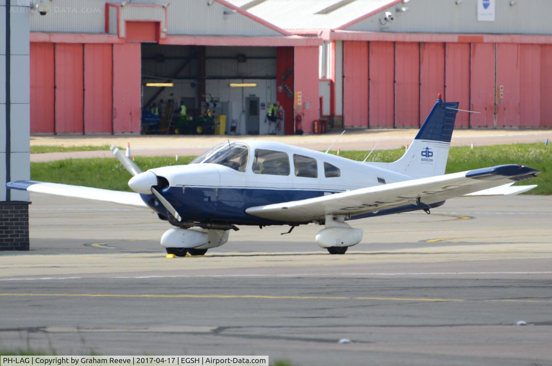 PH-LAG, Piper PA-28-181 Archer II C/N 28-8090296, Parked at Norwich.