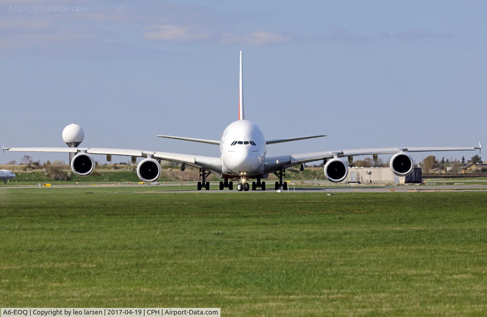 A6-EOQ, 2015 Airbus A380-861 C/N 201, Copenhagen 19.4.2017