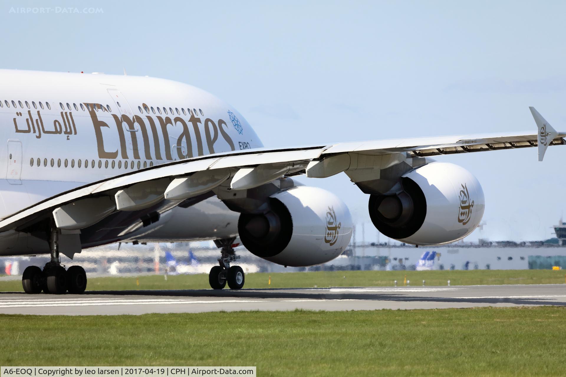 A6-EOQ, 2015 Airbus A380-861 C/N 201, Copenhagen 19.4.2017