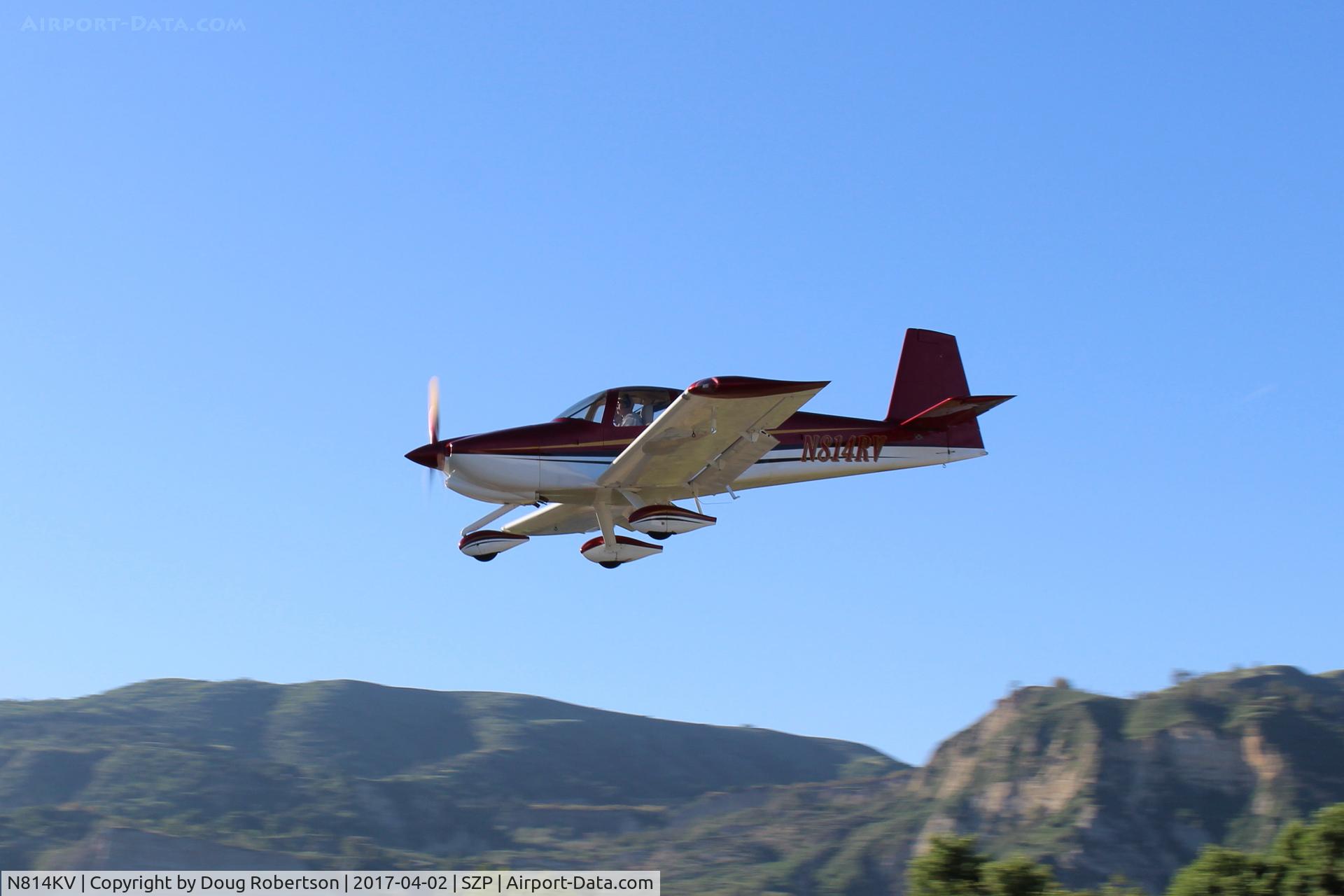 N814KV, 2008 Vans RV-8 C/N 80405, 2008 Van Patton VAN's RV-8A, Lycoming IO-360-A1B 200 Hp, on final Rwy 04