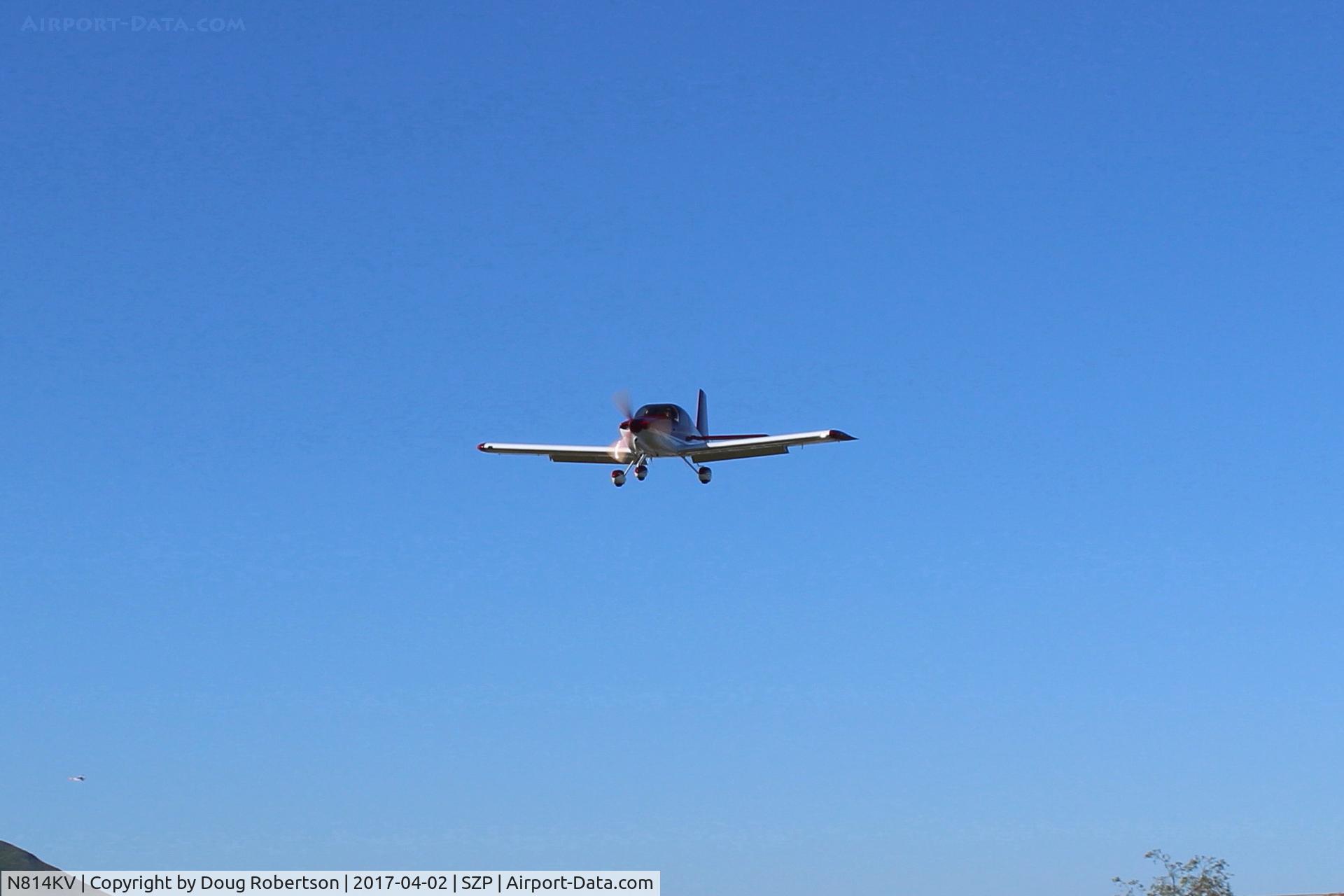 N814KV, 2008 Vans RV-8 C/N 80405, 2008 Van Patton VAN's RV-8A, Lycoming IO-360-A1B 200 Hp, on final Rwy 04